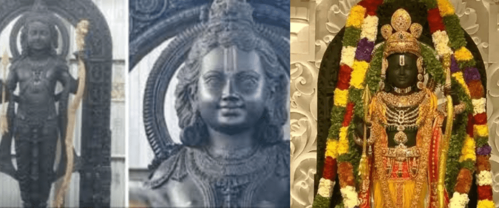 Ram Mandir HD Photos | Ram Lalla Murti Before and After Images