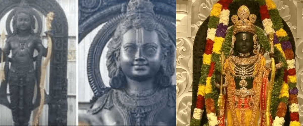 Ram Mandir HD Photos | Ram Lalla Murti Before and After Images