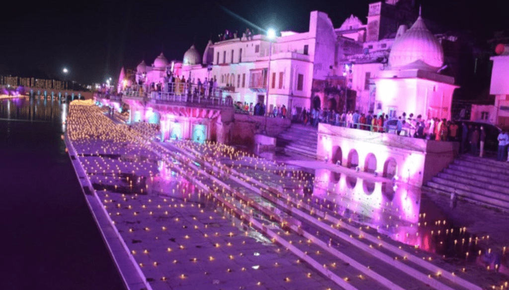 Night View of Ram Mandir Ayodhya 